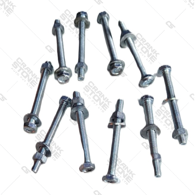 NUT BOLT WITH WASHERS NO 8 X 50 - APL 1373 - B1-7-5-D