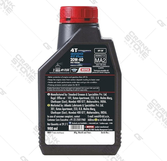 Engine Oil 3000 4T PLUS 20W40 900ML