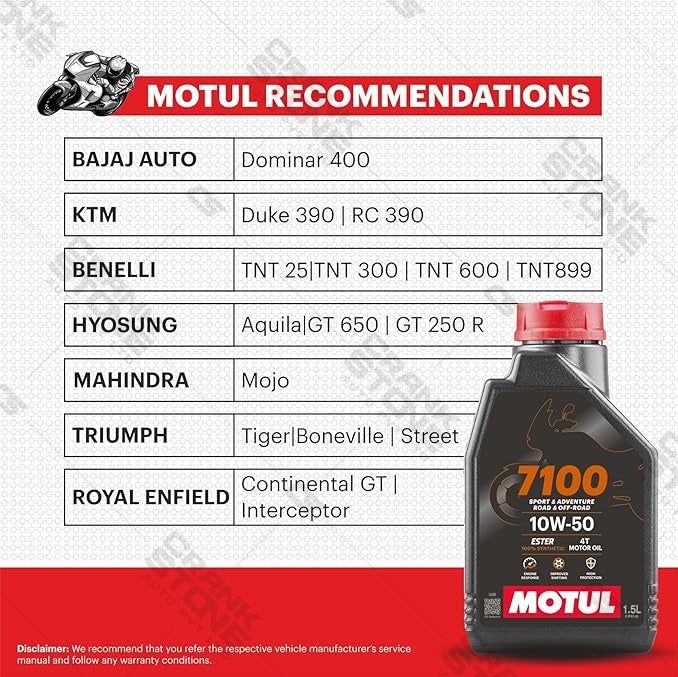 Fully Synthetic Engine Oil 7100 4T 10W50 1.5L