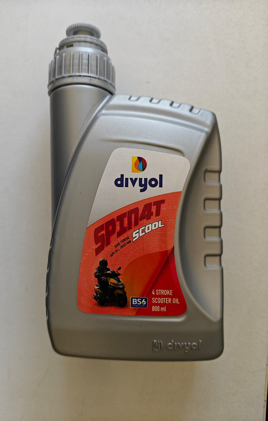 DIVYOL SPIN 4T SCOOL Engine Oil 10W30 - POC API SL 800ML
